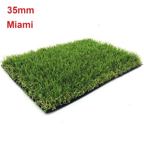 Συνθετικός Χλοοτάπητας 35mm Miami με UV Ολλανδίας 7 χρόνια εγγύηση 4μ πλάτος με Πιστοποίηση EN 71-3 για Παιδότοπους (Τιμή ανά τ.μ. για Ελάχιστη Παραγγελία 100 τετραγωνικά)