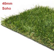 Συνθετικός Χλοοτάπητας 40mm  Soho Ολλανδίας Σκουρόχρωμο με UV 7 χρόνια εγγύηση 4μ πλάτος Κατάλληλο για Παιδότοπους (Τιμή ανά τ.μ. για Ελάχιστη Παραγγελία 100τμ)