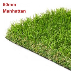 Συνθετικός Χλοοτάπητας 50mm Manhattan Ολλανδίας Ανοιχτόχρωμο με Σκληρή Ινα με UV 7 χρόνια εγγύηση 4μ πλάτος  (Τιμή ανά τ.μ. για Παραγγελία Ολόκληρου Ρολού)