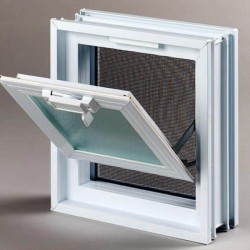 Παράθυρο Βινυλίου Αντί 1 Υαλότουβλου με Εξωτερική Διάσταση: 23,9x23,9cm μερικάνικης Κατασκευής Αποστολή από την Αποθήκη Θεσσαλονίκης