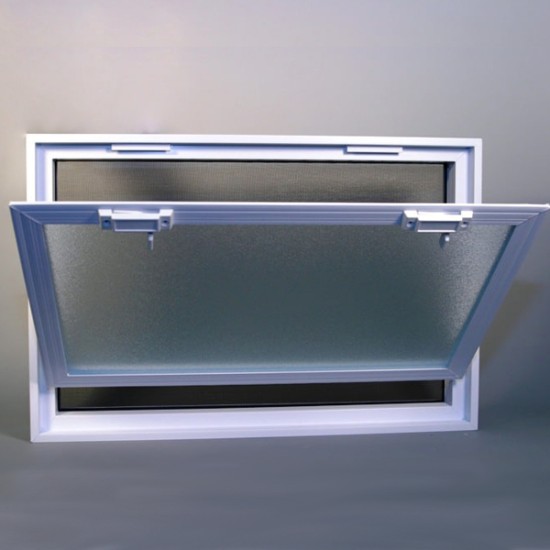 Παράθυρο Βινυλίου Αντί 6 Υαλότουβλων με Εξωτερική Διάσταση: 57,9x38,4cm Αμερικάνικης Κατασκευής