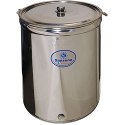 Βαρέλι SANSONE Πρεσαριστό Ανοξείδωτο 50lt Ανοιχτό Καπάκι με Κόφτη πλαστικό ΜΕΛΙΟΥ