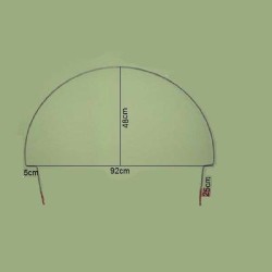 Μεταλλικές Βέργες Χαμηλής Κάλυψης για την Κατασκευή Τούνελ Πλάτους 95εκ & Υψους 50εκ