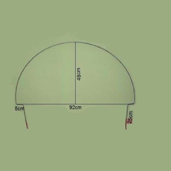 Μεταλλικές Βέργες Χαμηλής Κάλυψης για την Κατασκευή Τούνελ Πλάτους 95εκ & Υψους 50εκ