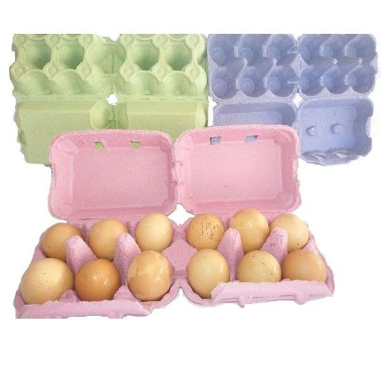 Χάρτινες Θήκες 12 αυγών σε ΠΡΑΣΙΝΟ χρώμα κάθε δέμα έχει μέσα 250τεμ.