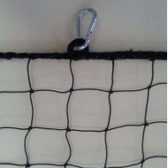 Δίχτυ διαχωρισμου γηπέδου Φ2 χιλ, 4,5 Χ 4,5 εκατ μάτι, Διάσταση  35,5μ Χ 1,85 τετράγωνο με γαντζάκια Πρασινα