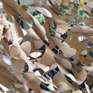 Δίχτυ Σκίασης Παραλλαγής Ερήμου Βρετανικού Στρατού Λευκό με ενσωματωμένο  ΣΥΡΜΑΤΟΣΧΟΙΝΟ 5μΧ5μ 