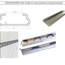 Προφίλ Αλουμινίου με Πλαστικοποιημένο Ελατήριο CLIP & LOCK Νάιλον για συγκράτηση Νάιλον ή Μουσαμά, Δίχτυ 3μ μήκος - Τιμή Ανά ΜΕΤΡΟ  Προφίλ Αλουμινίου με Πλαστικοποιημένο Ελατήριο CLIP & LOCK Νάιλον για συγκράτηση Νάιλον ή Μουσαμά, Δίχτυ 3μ μήκος - Τιμή Ανά ΜΕΤΡΟ