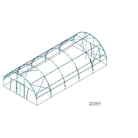 Θερμοκήπιο Τύπου Τούνελ Διάστασης 9Χ100  900 Τ.Μ. με Ηλεκτρικά Πλευρικά Παράθυρα και Αυτοματοποιημένο Έλεγχο Υρασίας και Θερμοκρασίας