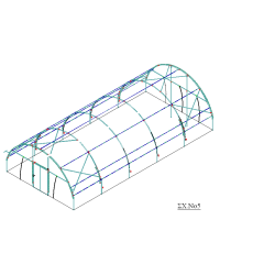 Θερμοκήπιο απλό τοξωτό GEΟ M 90 διάσταση 9μ Χ 18μ Υψος 4μ