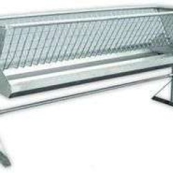 Feeder Sheep and Goats with Hay Rack, Galvanized, Reinforced