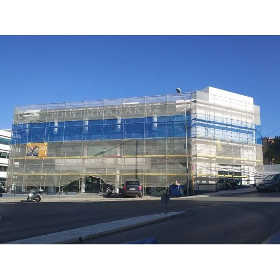 Δίχτυ Προστασίας Σκαλωσιάς BioSkaL Λευκό 80 γραμ Πετονιάς monofilament σε 3Χ100