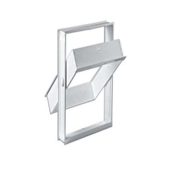 Μεταλλικό Παράθυρο για 2 Υαλότουβλα 24Χ24cm Γερμανικής Κατασκευής Αποστολή από την Αποθήκη Θεσσαλονίκης (Εξωτερική Διάσταση 26,7×53,5cm)