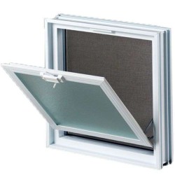 Παράθυρο Βινυλίου Αντί 4 Υαλότουβλων με Εξωτερική Διάσταση: 38,4×38,4cm Αμερικάνικης Κατασκευής