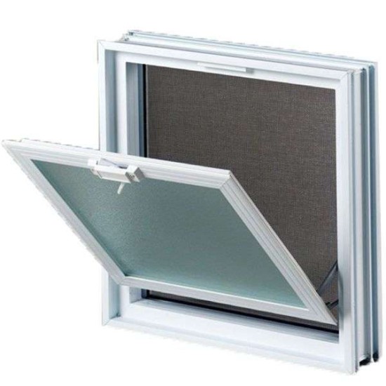 Παράθυρο Βινυλίου Αντί 4 Υαλότουβλων με Εξωτερική Διάσταση: 48,4×48,4 cm Αμερικάνικης Κατασκευής