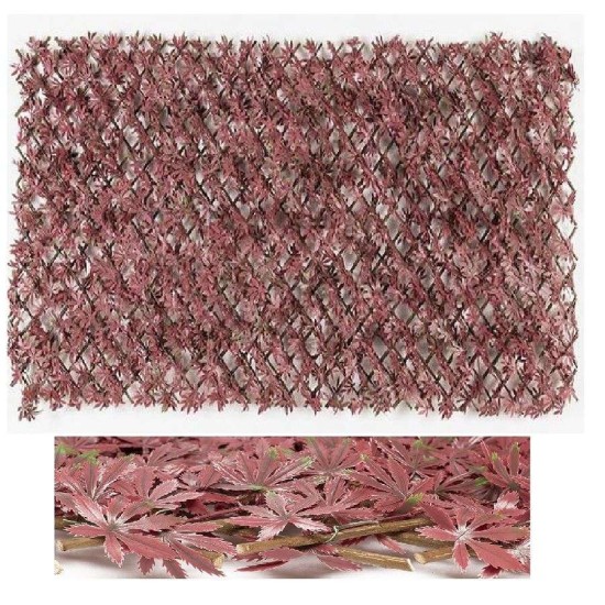 Συνθετική φυλλωσιά Διακοσμητική Πτυσσόμενη μοιάζει σαν Φυσική, πλεγμένη πάνω σε Ξύλινο πτυσσόμενο καφασωτό 1μ Χ2 μ 