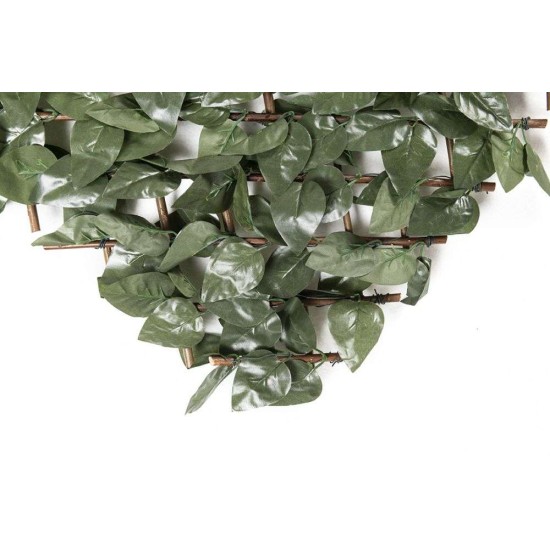 Συνθετική φυλλωσιά Διακοσμητική Πτυσσόμενη Πράσινη σαν Φυσική, πλεγμένη σε Ξύλινο πτυσσόμενο καφασωτό 1μ Χ2 μ 