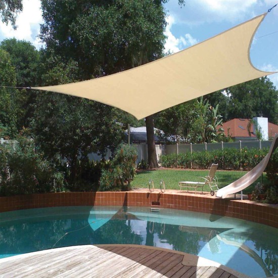 Αντηλιακό Δίχτυ Σκίασης Μπέζ της Αμμου με Κρίκους στις 4 πλευρές 135 γρ 3μ Χ4 μ 