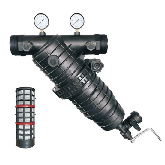 Πλαστικό Φίλτρo Υδροκυκλωνικό 3″ Σίτας Super 20 Mesh με Βούρτσα (40-70 m3/h)