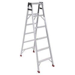 Σκάλα Αλουμινίου Επαγγελματική Διπλού Συνδυασμού 3+3 Σκαλοπάτια Υψος 1,68 μέτρα