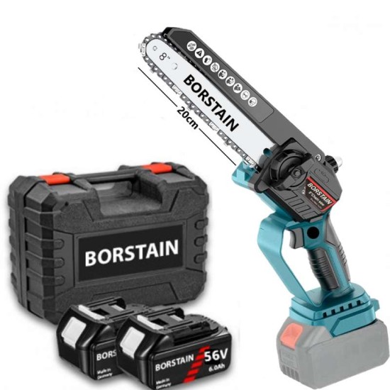 Προστατευτικό Καπάκι για Τεντωτήρα για Αλυσοπρίονο Μπαταρίας Επαναφορτιζομένο Με Τηλεσκοπικό Κοντάρι 2,1Μ 2 Μπαταρίες 6Ah 1000 Watt