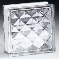 Υαλότουβλο Ντάϊαμοντ Άχρωμο 19×19×8cm Αποστολή από την Αποθήκη Θεσσαλονίκης