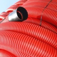 Σωλήνας Cavidotto Προστασίας Καλωδίων Φ 40 Διπλού Τοιχώματος Κουλούρα 50 μέτρων 450N