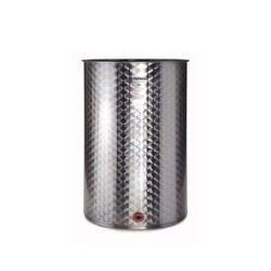 Βαρέλι MINOX Κολλητό Ανοξείδωτο 500lt Ανοιχτό Με Κάνουλα