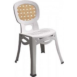 Καρέκλα πλαστική χωρίς μπράτσα <<Δανάη>> Λευκή