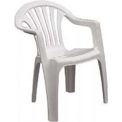 Καρέκλα πλαστική με μπράτσα <<Ερατώ>>Λευκή
