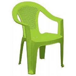 Καρέκλα πλαστική με μπράτσα <<Έρρικα>> Λευκή-Χρωματιστή