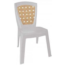 Καρέκλα πλαστική χωρίς μπράτσα <<Ίριδα>> Λευκή
