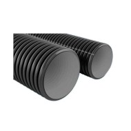 Σωλήνας Αποχέτευσης Φ 160 (0D 160mm, ID 135mm) SN8 Corrugated 6 μέτρων κατά EN13476-3 Μαζί με μούφα και 2 ελαστικούς δακτυλίους