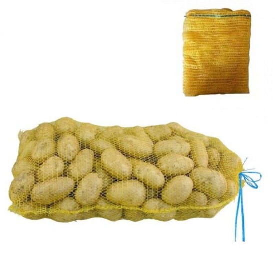 Σακιά Διχτυωτά ΚΙΤΡΙΝΑ Με Κορδόνι Στις 2 Πλευρές 40x70  20 Κιλά 1000 Τεμ.