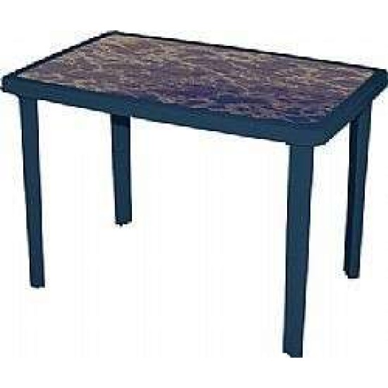Τραπέζι ορθογώνιο με decor <<Πάτμος>> με ίσια πόδια χρωματιστό