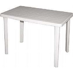 Τραπέζι ορθογώνιο <<Πάτμος>> με ίσια πόδια λευκό